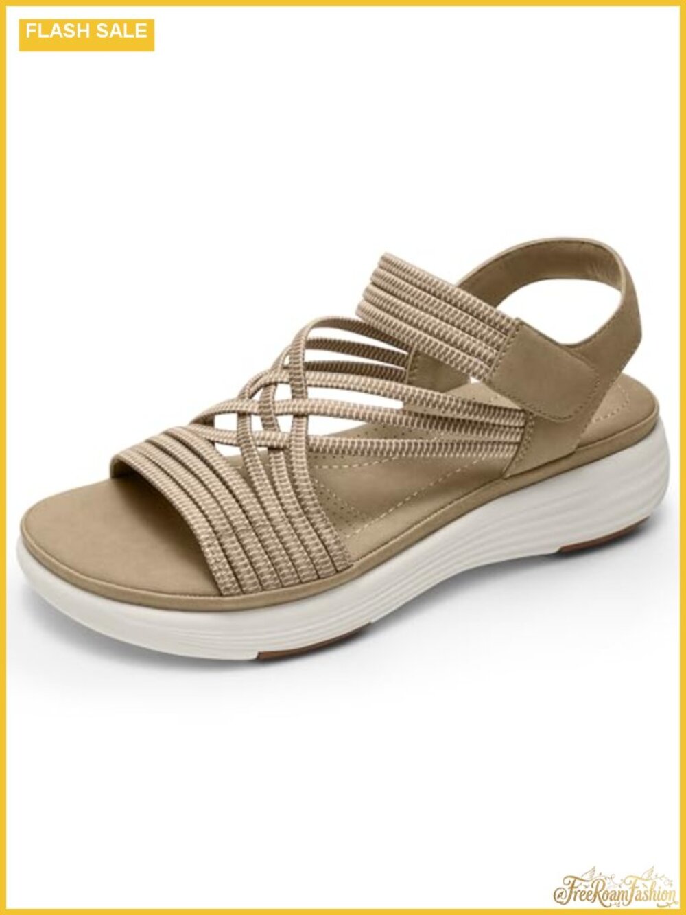 Vilanva Women's Sport Sandals Elastic Strap Lightweight Walking Sandals